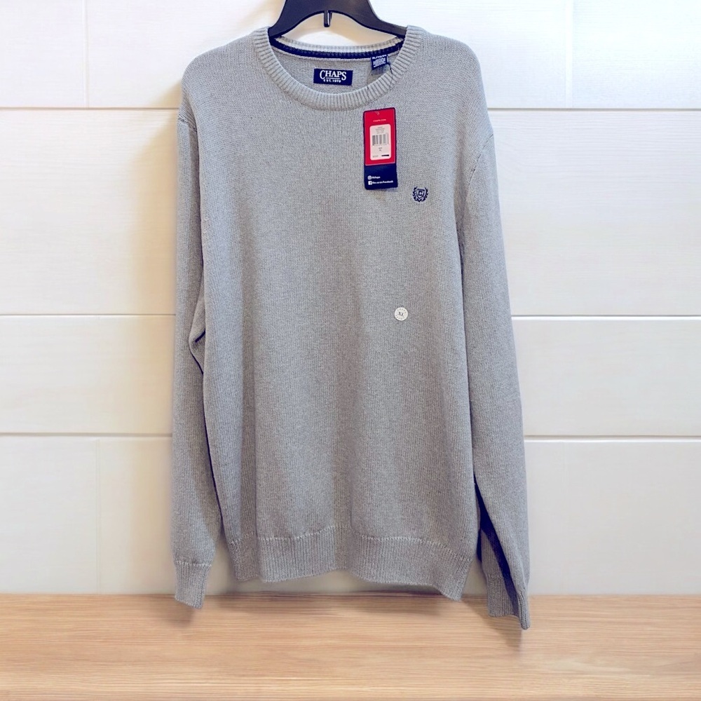 Chaps Men’s LS Pullover Sweater Sz XL NWT